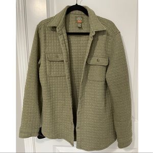 Men’s Olive Green Quilted Shirt/Shacket